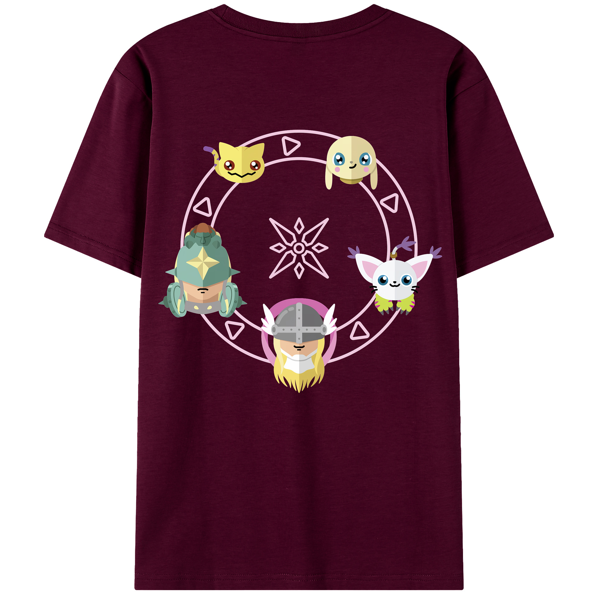 （画像用） Digimon デジタルモンスター/デジモン レディース半袖Tシャツ(バックプリント)